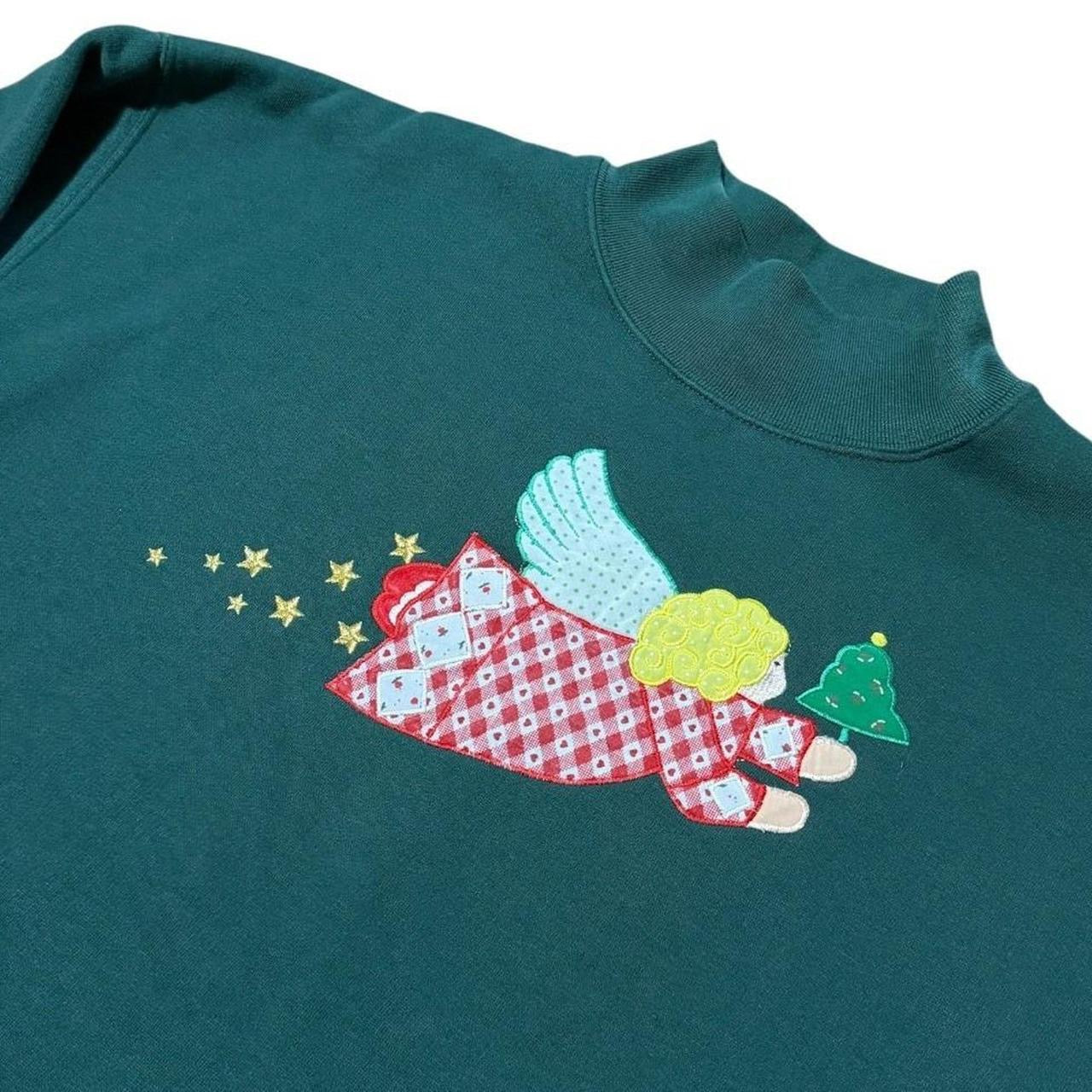 90s Christmas Angel Cute Festive Holidays Cottage Art Pullover Crewneck