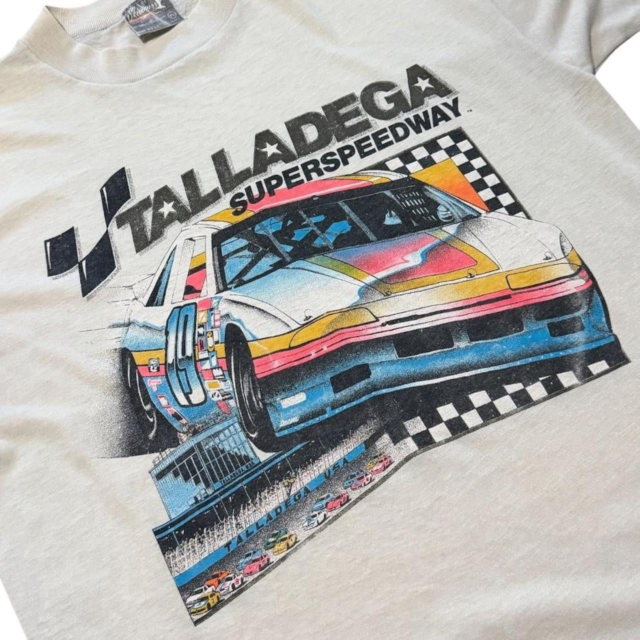 80s Talladega Super Speedway USA Racing Sports Auto Car Graphic T-Shirt