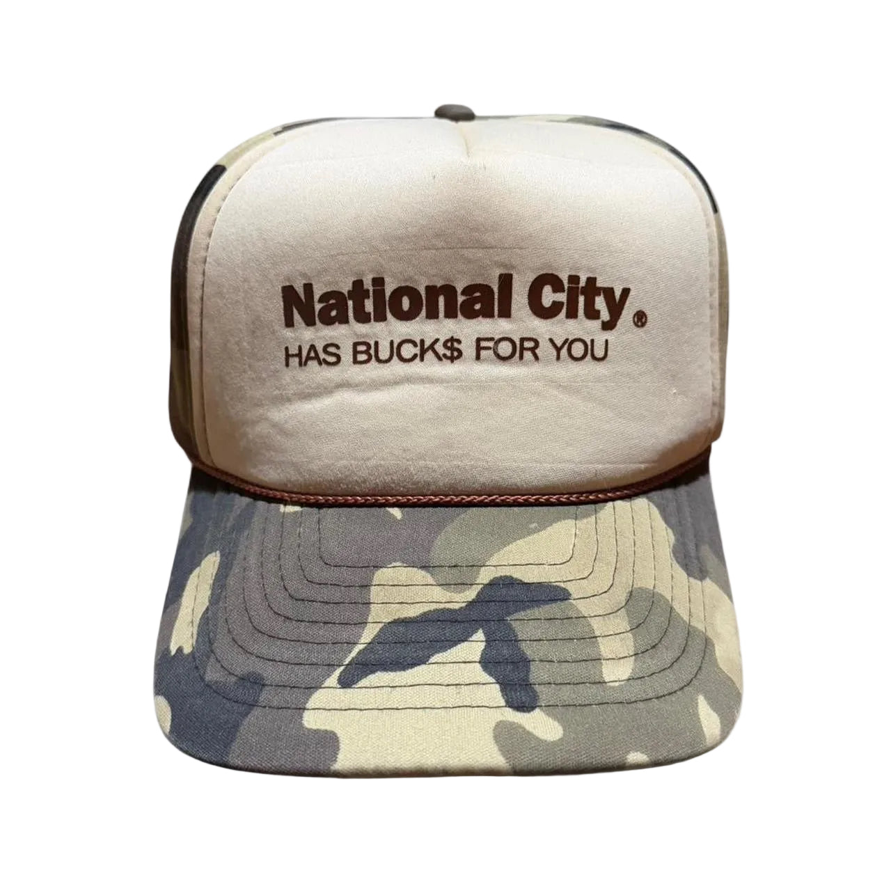 90s Camouflage National City Has Bucks For You Hunting Foam Trucker Hat