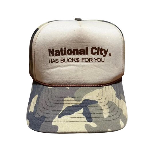 90s Camouflage National City Has Bucks For You Hunting Foam Trucker Hat