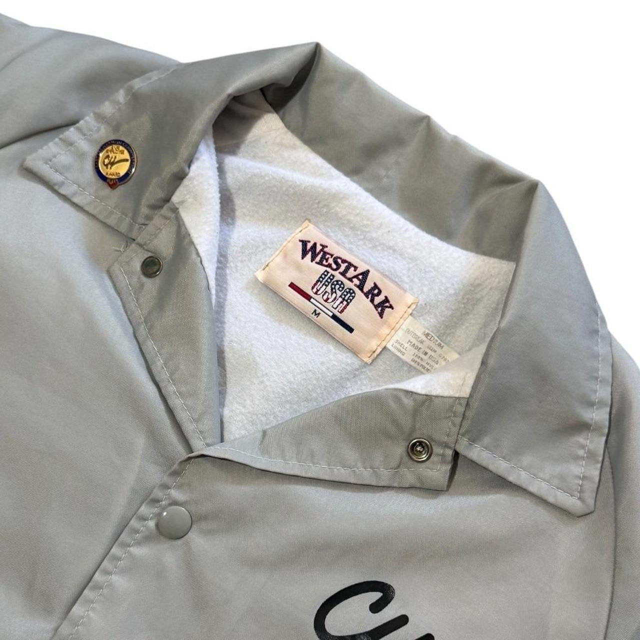 90s Westark USA Gray Crabtree-Harmon School Bus Graphic Coaches Jacket