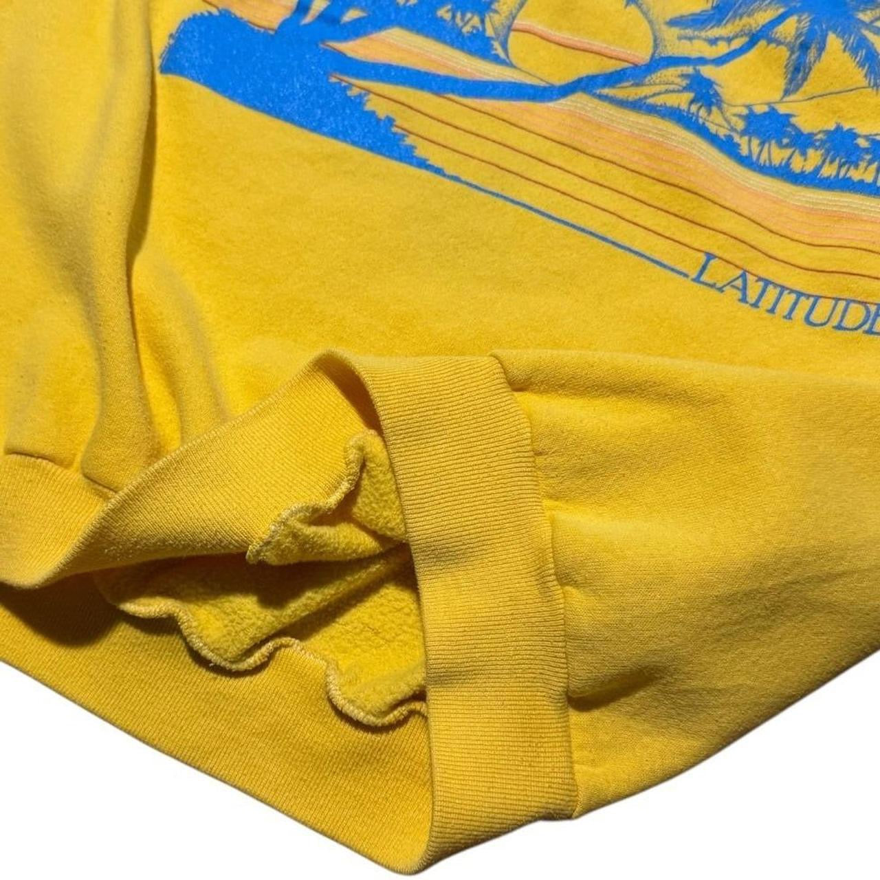 80s Panama City Beach Latitude 29 Ocean Surf Art Short Sleeve Crewneck