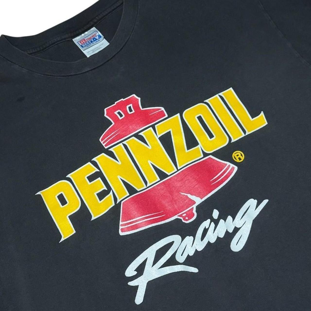 90s Pennzoil Nascar Racing Faded Automotive Mechanic Car Graphic T-Shirt
