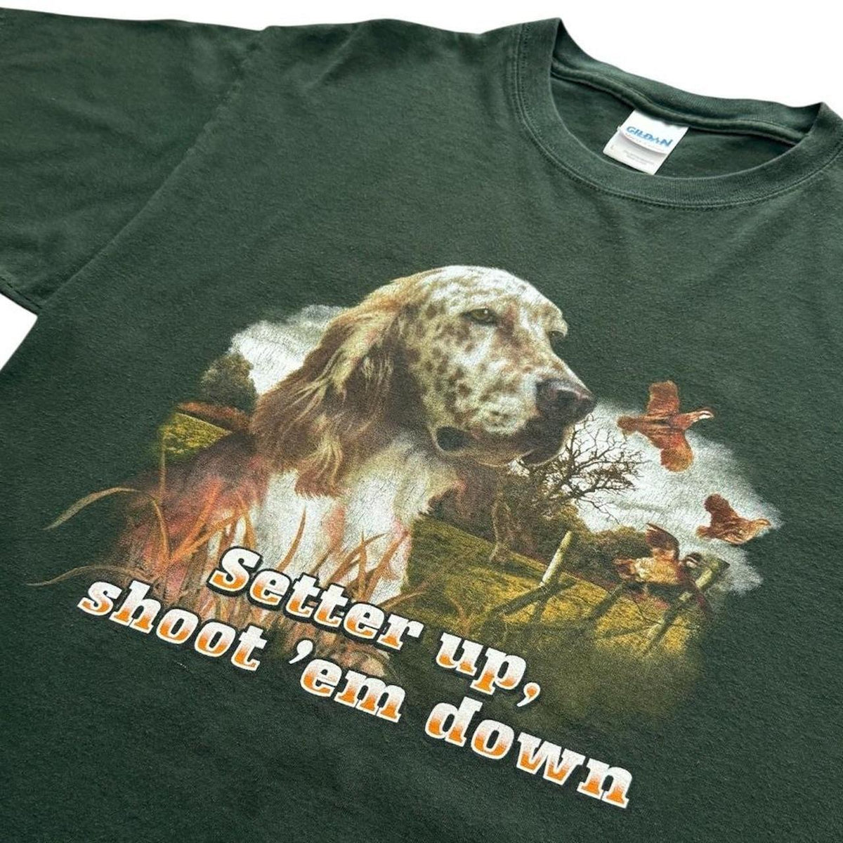 Y2K English Setter Pheasant Hunting Dog Animal Puppy K9 Graphic T-shirt