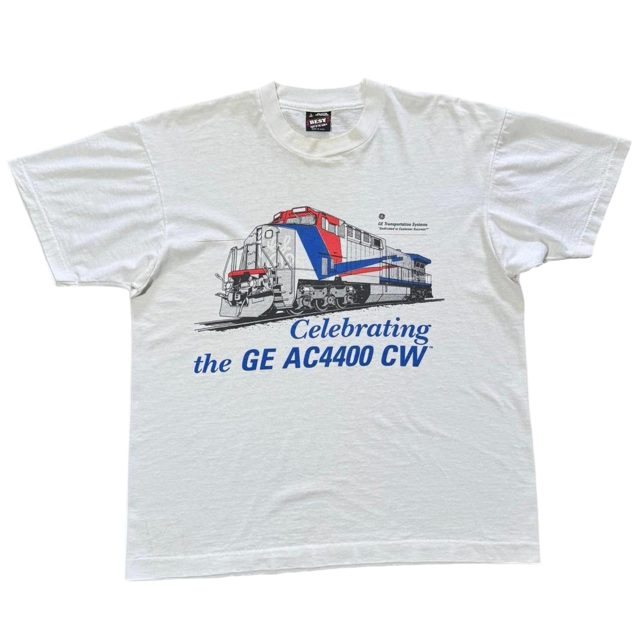 90s General Electric Transportation Systems Celebration Train Railway Tee