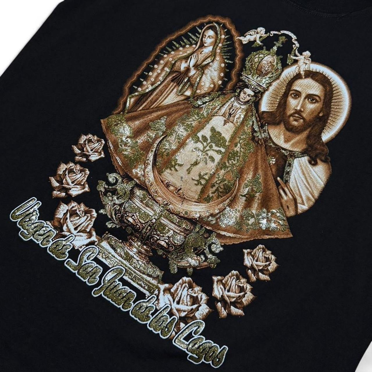 Y2K Virgen San Juan Los Lagos Religious Catholic Church Mexico Bible God T-shirt