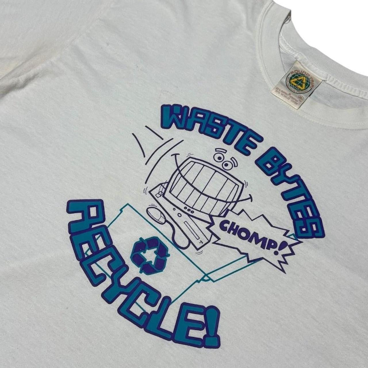 90s Y2K Waste Bytes Recycle Computer Technology Internet Graphic T-Shirt