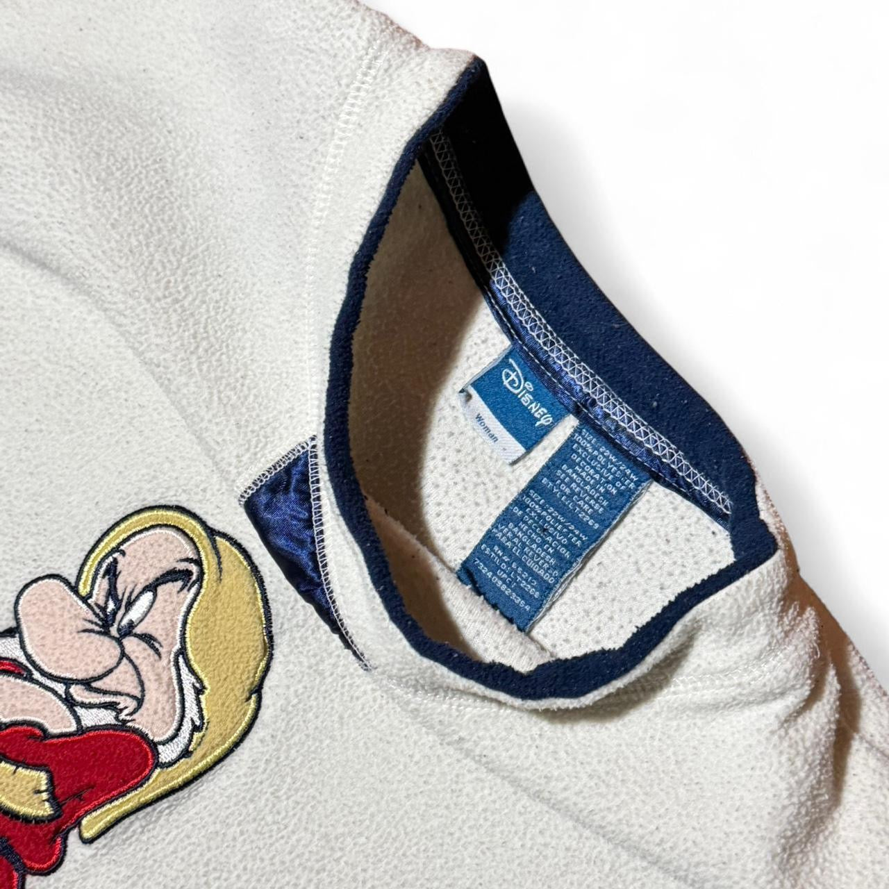 Y2K Disney Grumpy Snow White Embroidered Fleece Crewneck