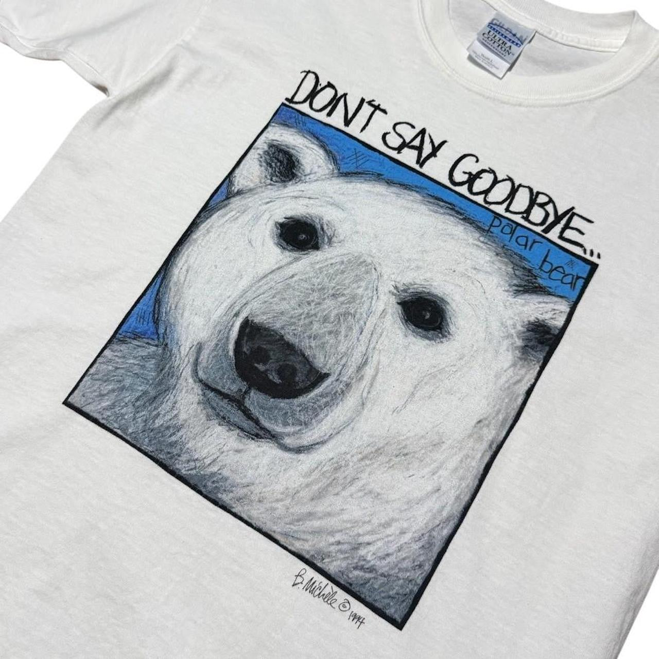 90s B Michelle Polar Bear Dont Say Goodbye Animal Nature Art T-Shirt