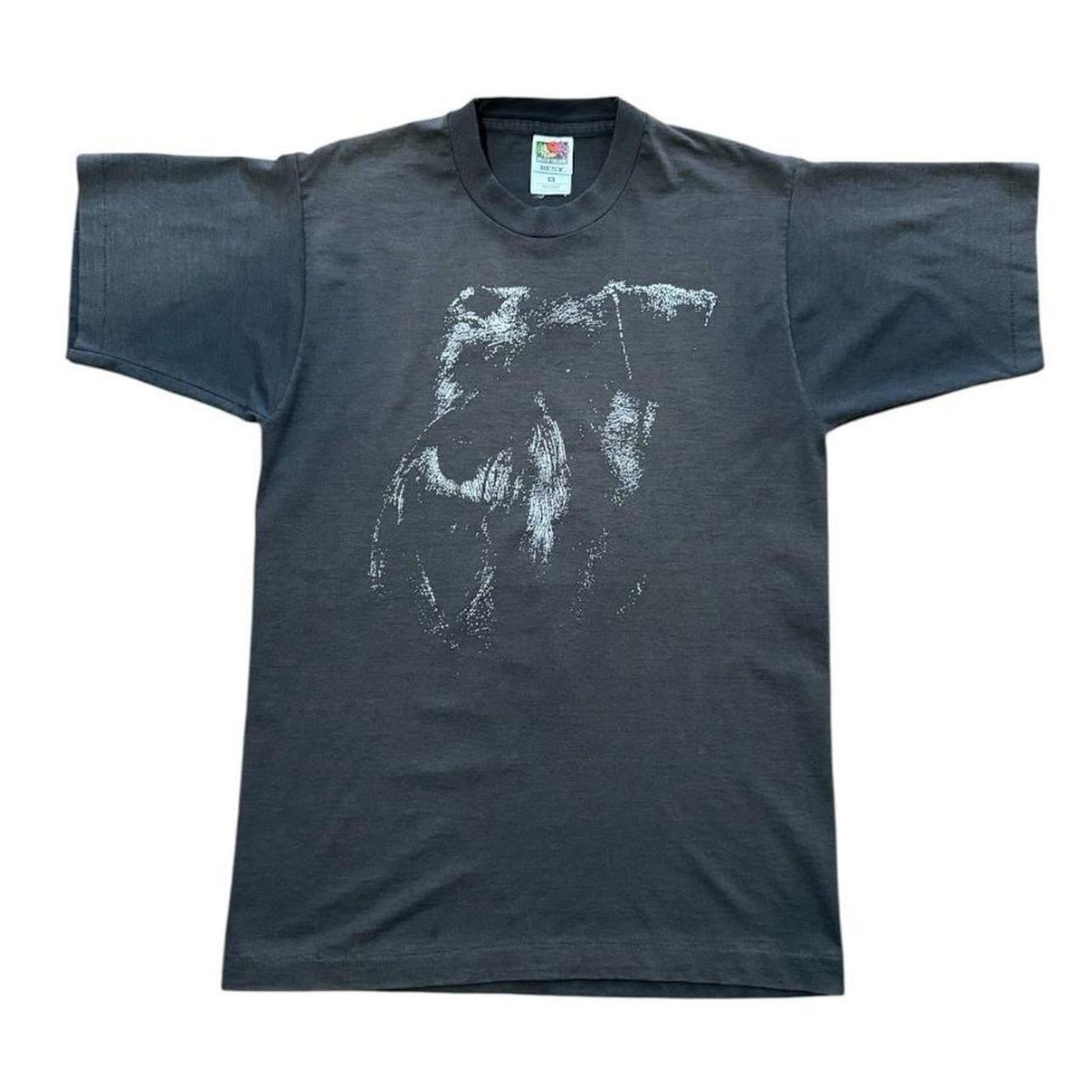 90s Faded Grey Black Schnauzer Dog Puppy Animal Cute Pet Graphic T-shirt