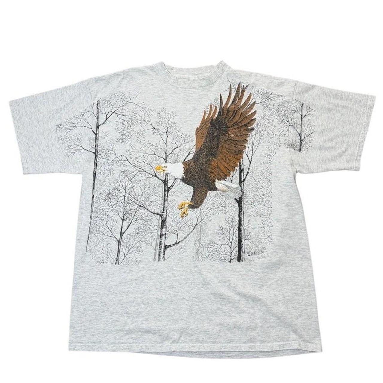 90s Bald Eagle Soaring Bird Wild Animal Aviary Nature Graphic T-shirt