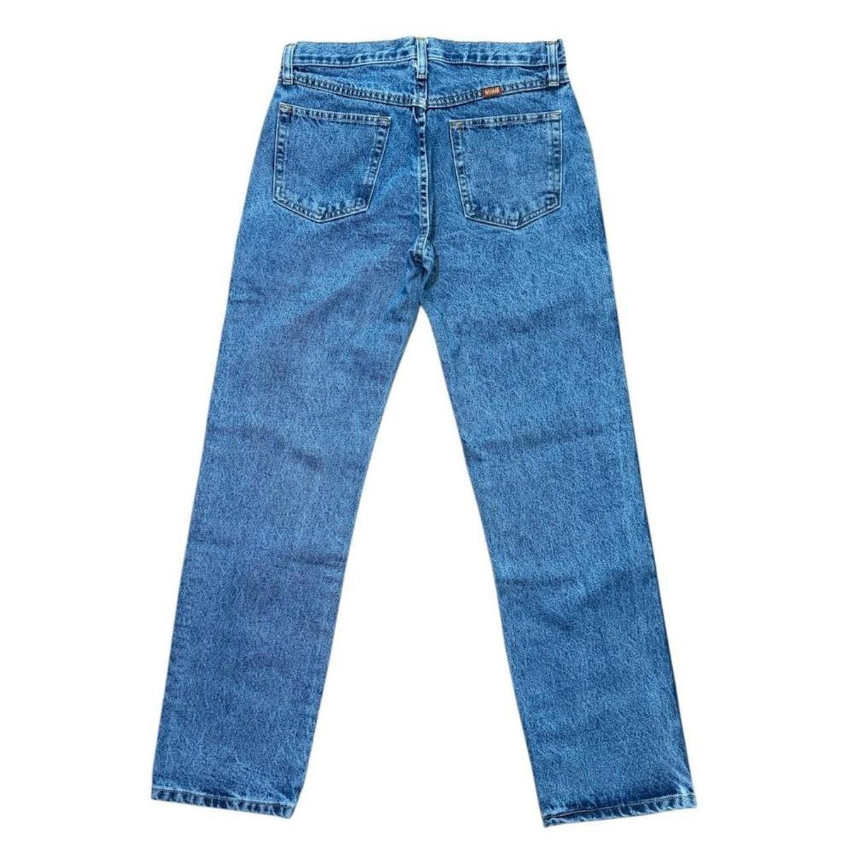 90s Y2K Rustler Mens Regular Fit Straight Leg Denim Jeans Blue Wash Pant