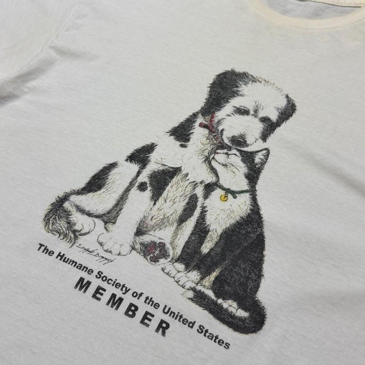 90s Humane Society Cat Dog Cute Animal Puppy Kitty Art Graphic T-shirt
