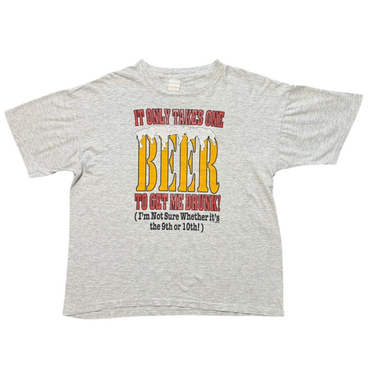 90s Beer Drinking Novelty Joke Tee