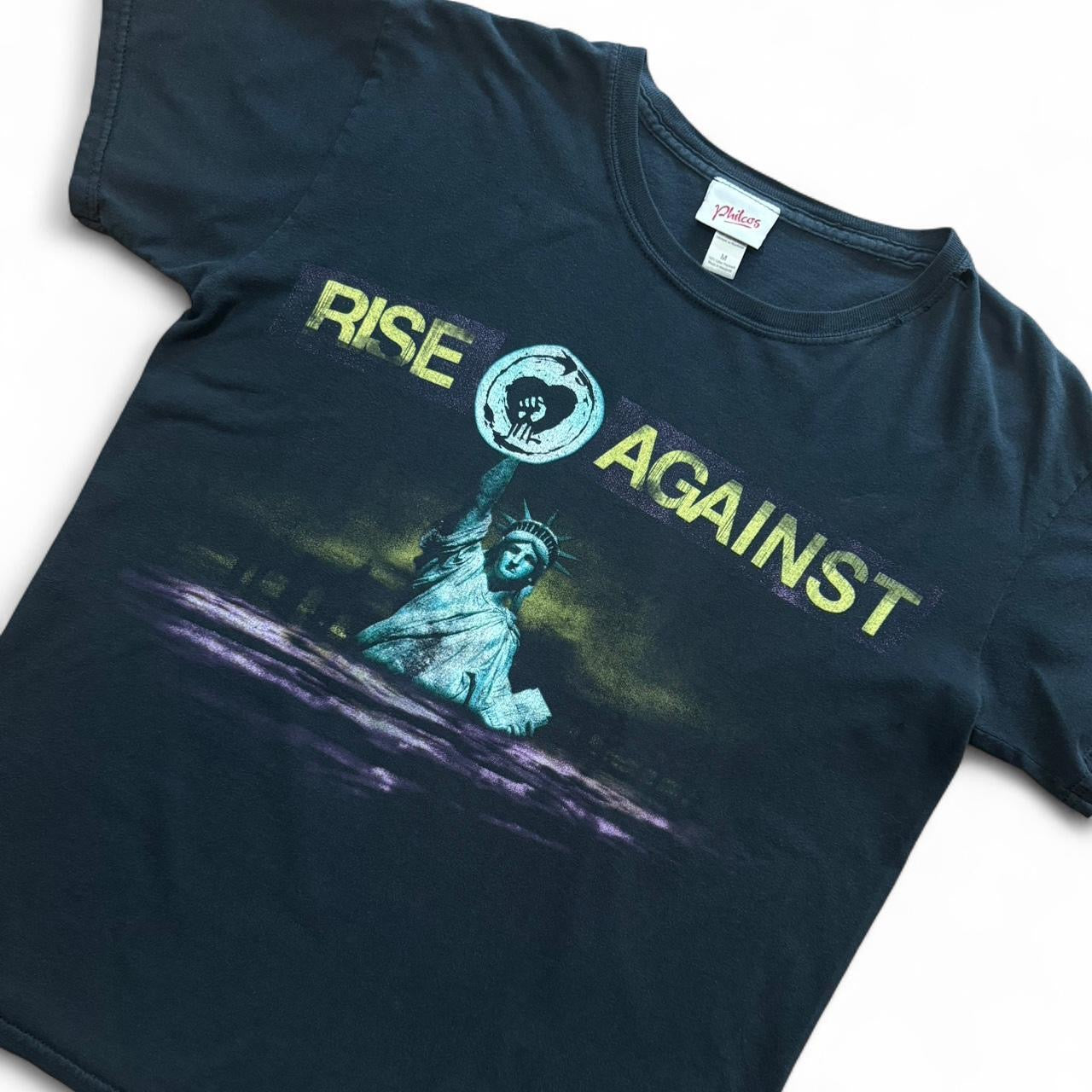 Y2K Rise Against Liberty Statue Band Merch Tee