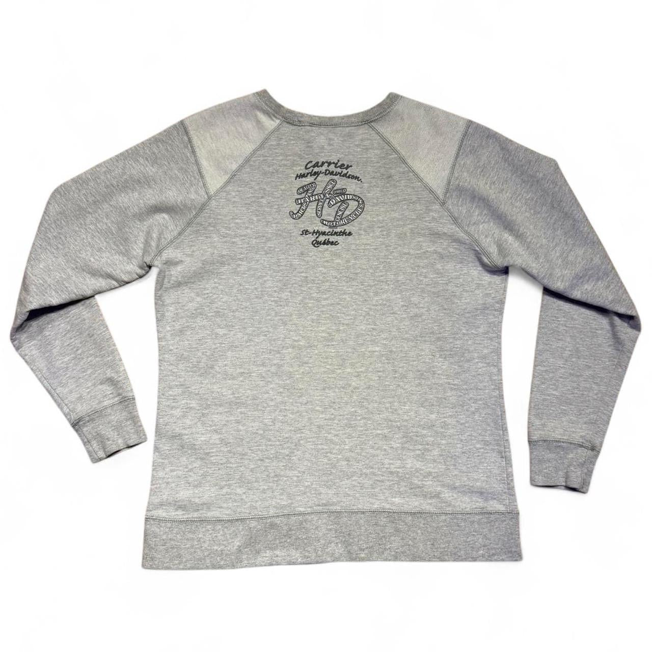 Vintage 2014 Floral Harley Davidson Quebec Canada Biker Crewneck