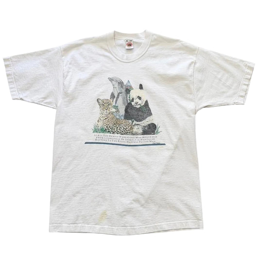 Vintage 90s Animals Nature Wilderness Wildlife Seattle Quote T-shirt