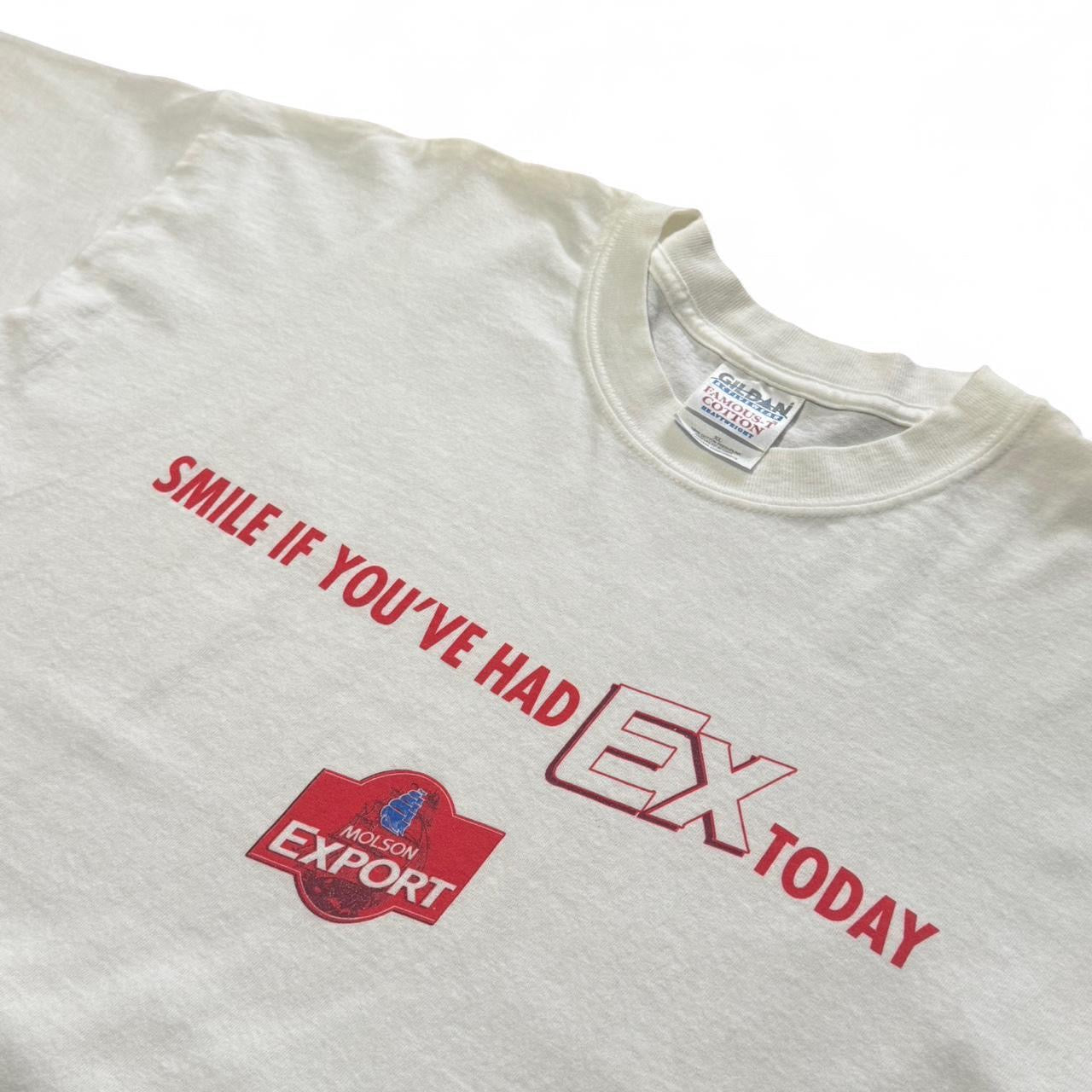Y2K Molson Export Beer Promo Smile If You’ve Had Ex Today Tee