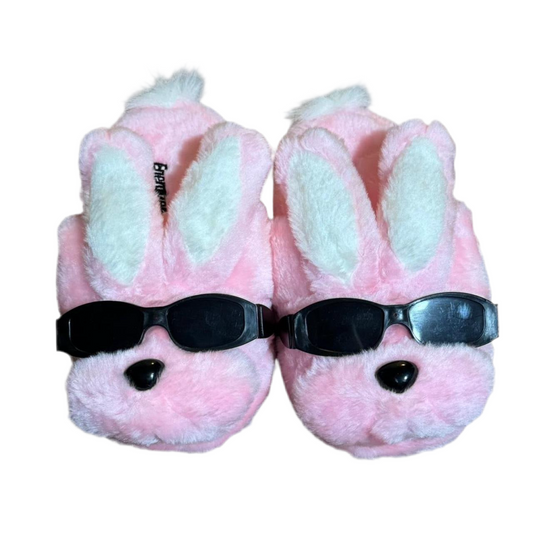 Y2K Pink Energizer Bunny Fluffy Slippers