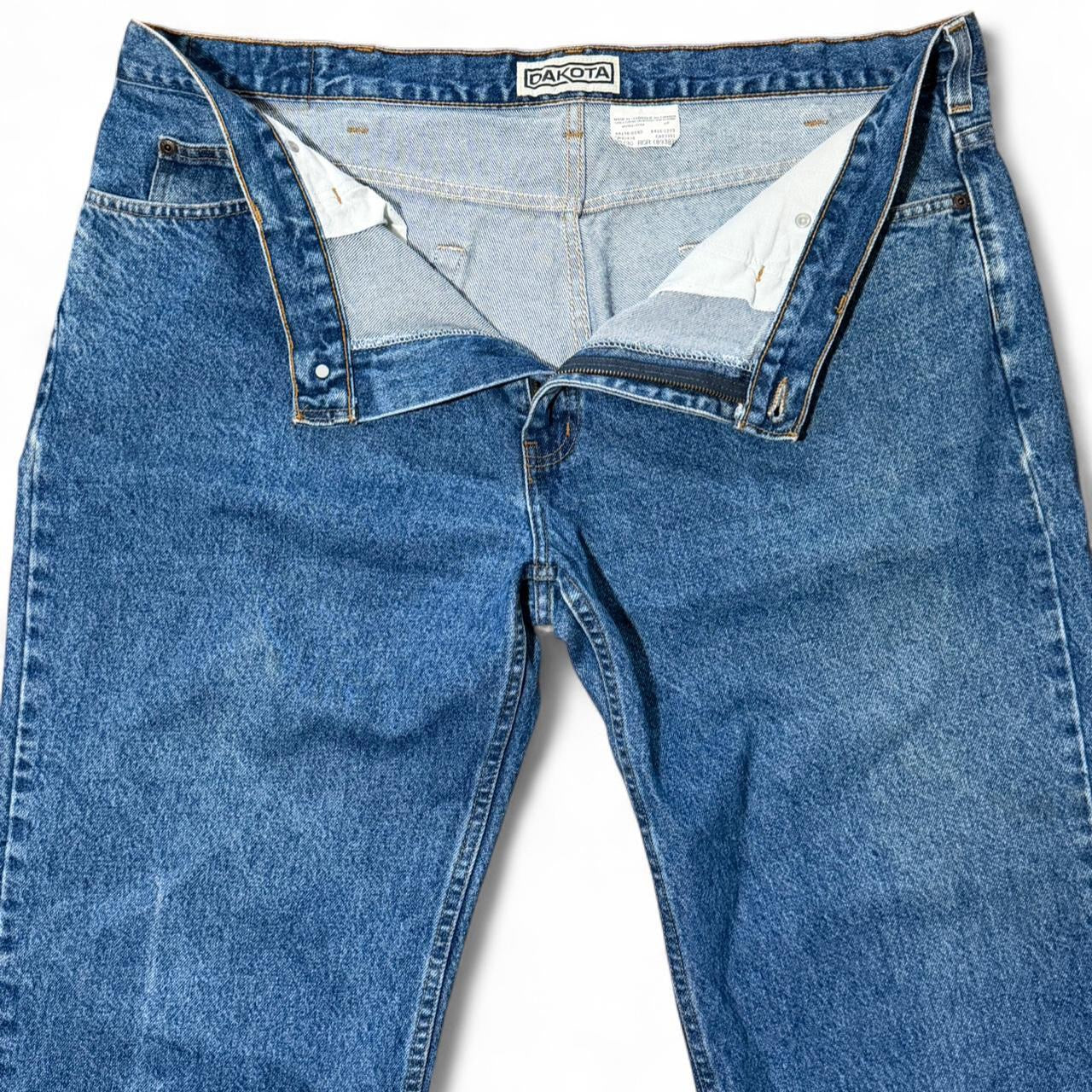 Vintage 90s Dakota Blue Wash Straight Leg Denim Workwear Jeans