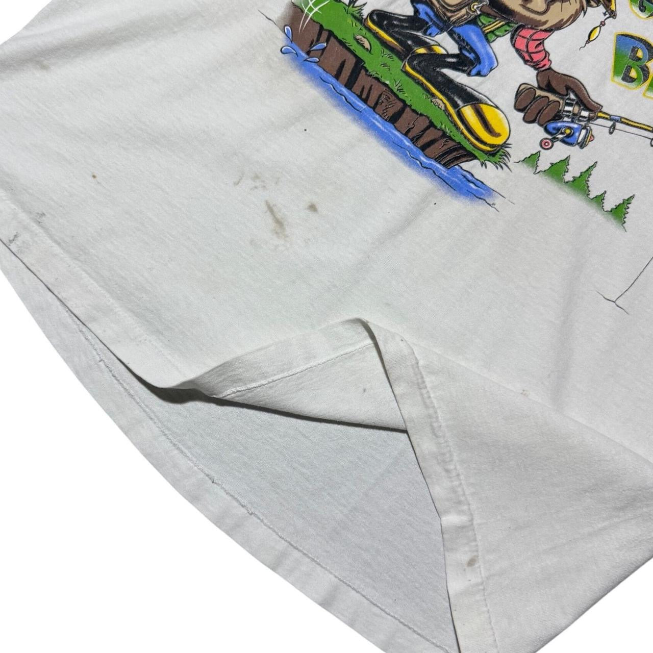 90s Looney Tunes Taz Tazmanian Devil Fishing Distressed T-shirt