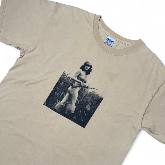 Y2K Sexy Soldier Army Weapon Retro Female Graphic T-shirt
