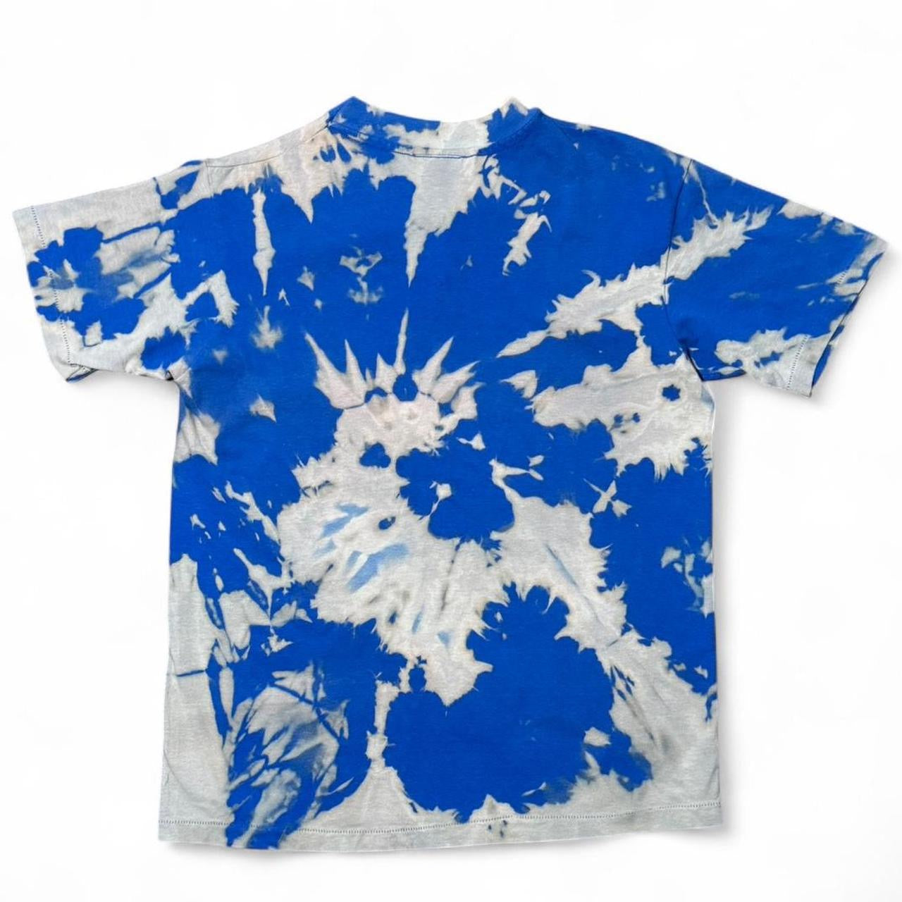 90s Blue Tie-Dye Horses Pony Embroidered Animal Retro Tee