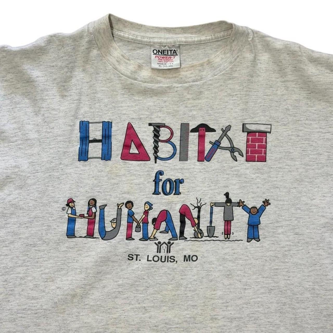 90s Habitat for Humanity Charity Foundation Promo Graphic Art T-shirt