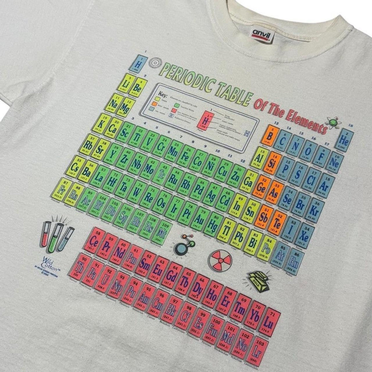 Y2K Periodic Table of Elements Science Chemical Neon Art Graphic T-shirt