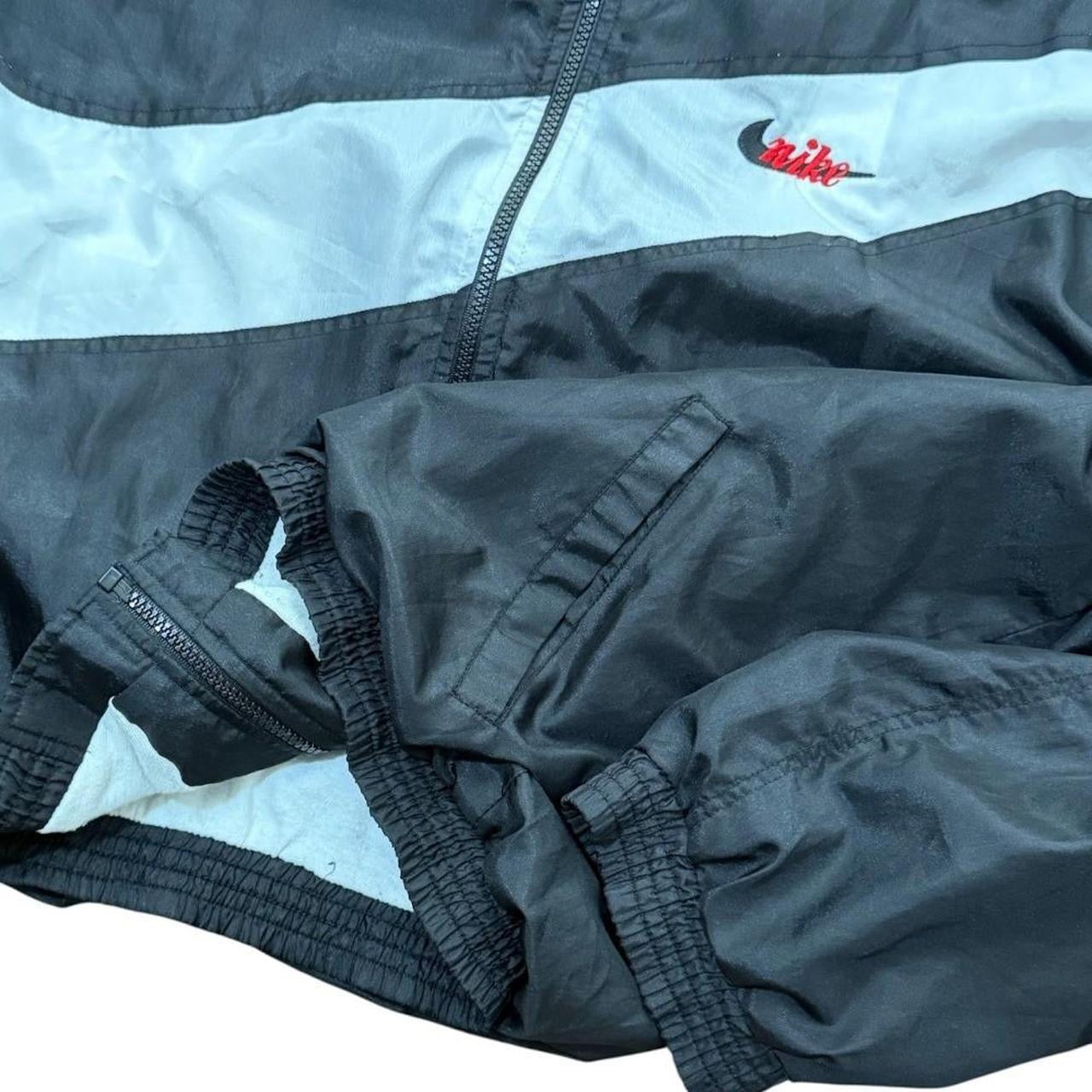 90s Y2K Nike Boot Big Swoosh Spellout Logo Full Zip Windbreaker Jacket