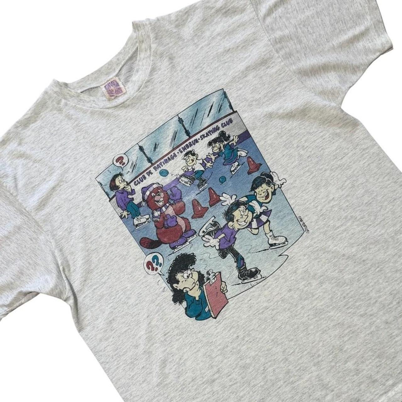 90s Quebec City Canada Ice Skating Club Funny French Graphic Art T-Shirt