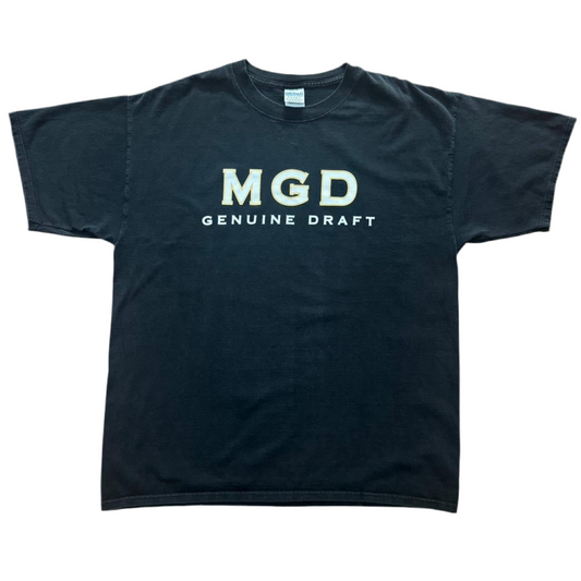 Black MGD Genuine Draft Beer Merch Tee