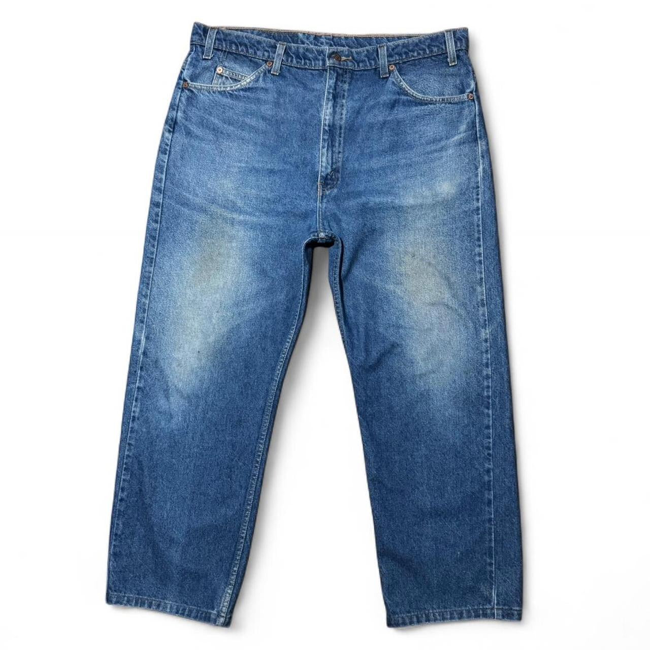 Orange Tab Levi’s 505 Straight Leg Blue Denim Jeans