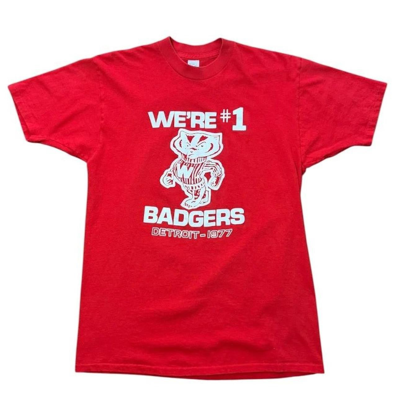 70s Wisconsin Badgers Bucky USA NCAA Football TKO Single Stitch T-shirt
