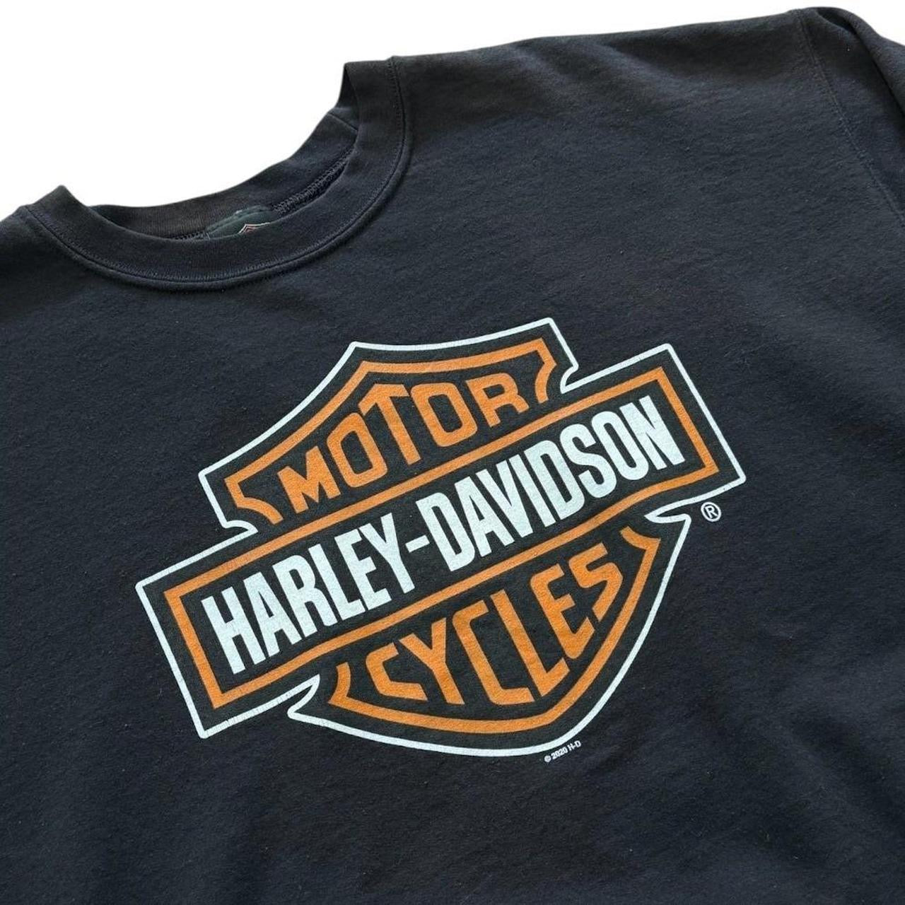 Harley Davidson Heaven Australia Faded Motorcycle Biker Logo Crewneck Sweater