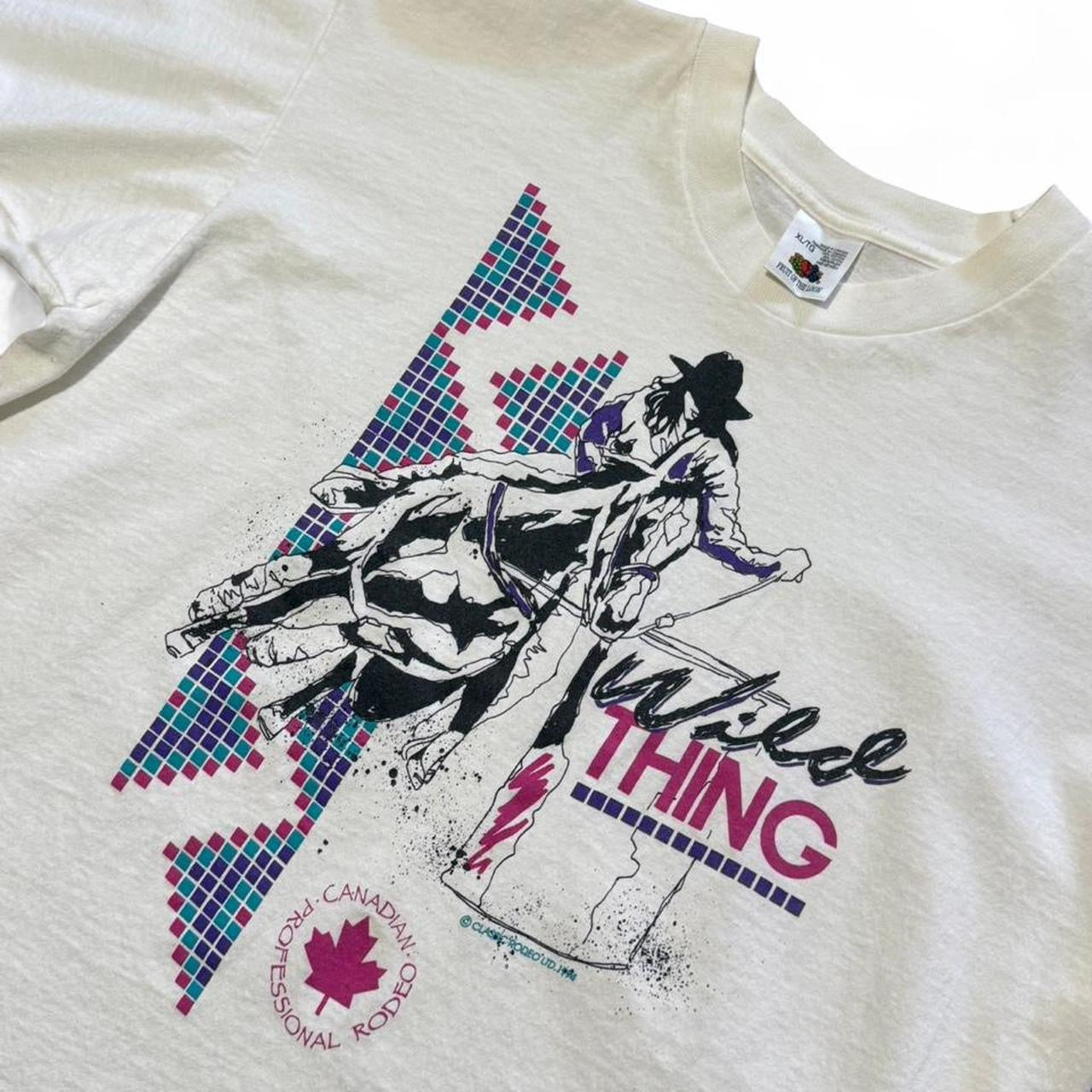 Vintage 90s Canadian Rodeo Wild Thing Cowboy Cowgirl Country Western T-shirt