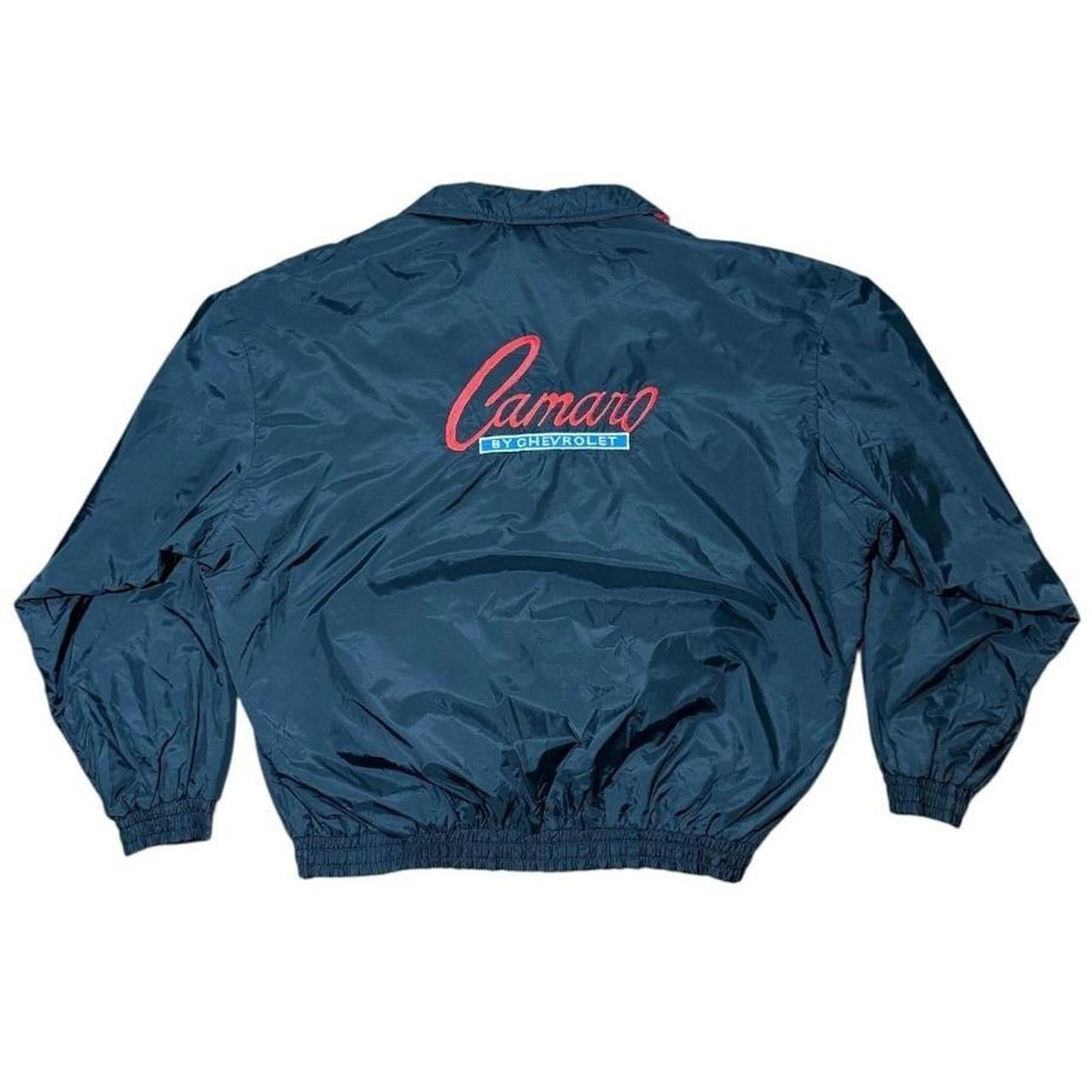 90s Chevrolet Camaro Car Embroidery Zip Windbreaker Racing Sports Jacket