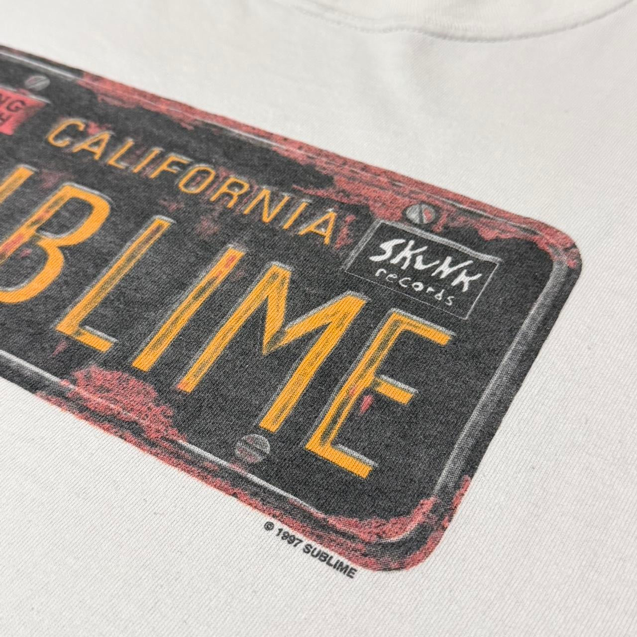 1997 Sublime Band Skunk Records License Plate Tour T-shirt