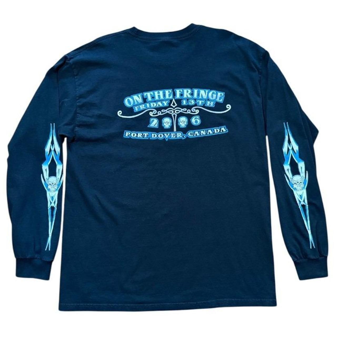 Y2K Friday 13 Port Dover Motorcycle Biker Long Sleeve Hits Graphic Shirt