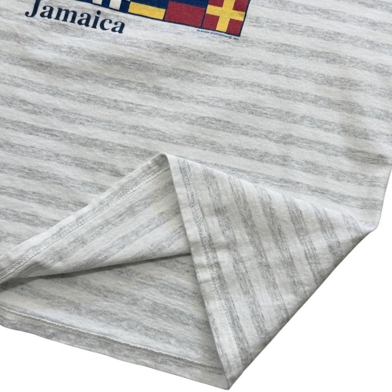 90s Jamaica Sailboat Striped Travel Souvenir Tourism Graphic Art T-shirt