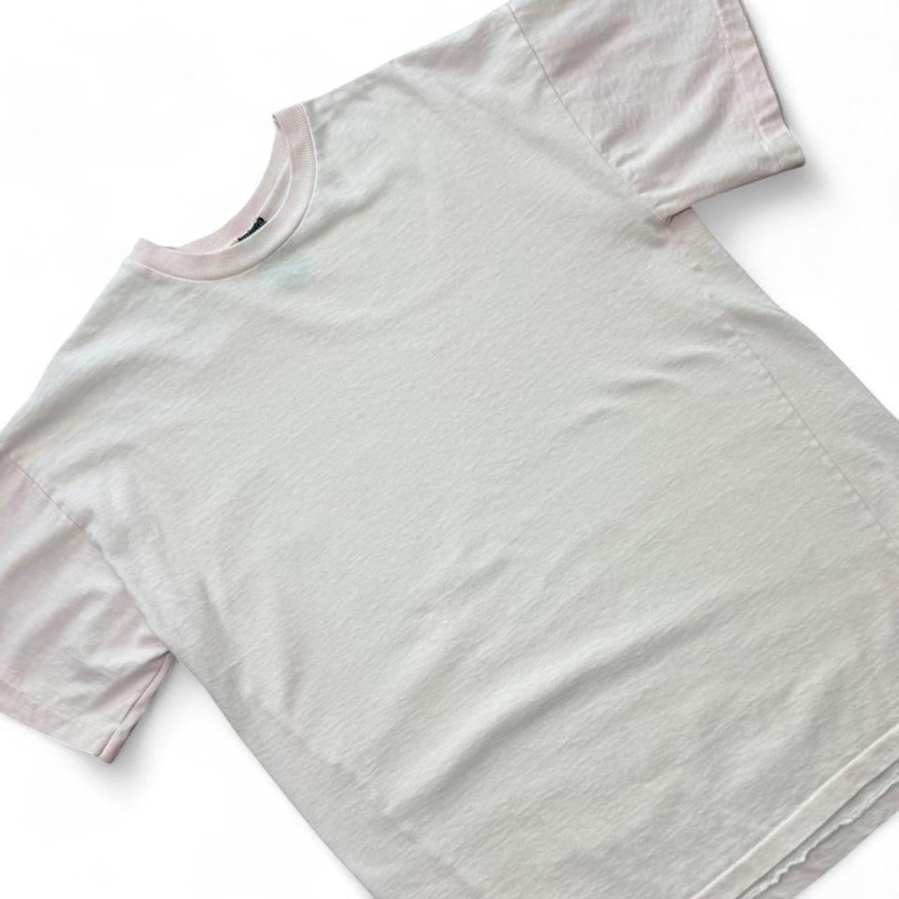 90s Light Baby Pink Hot Cotton Basic Plain Single Stitch Casual T-shirt