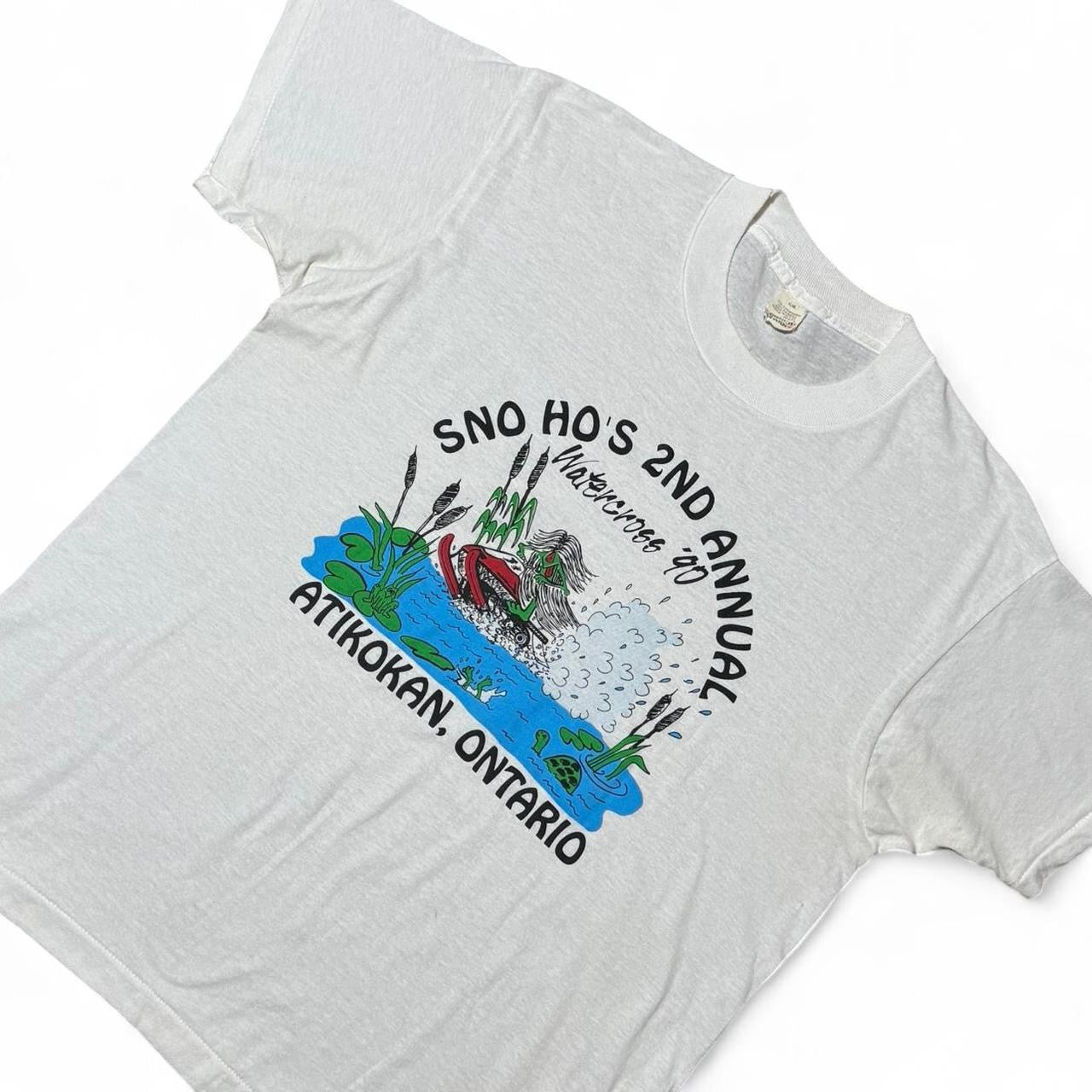 1990 Sno Hos 2nd Annual Watercross Event Atikokan Ontario Frog Tee