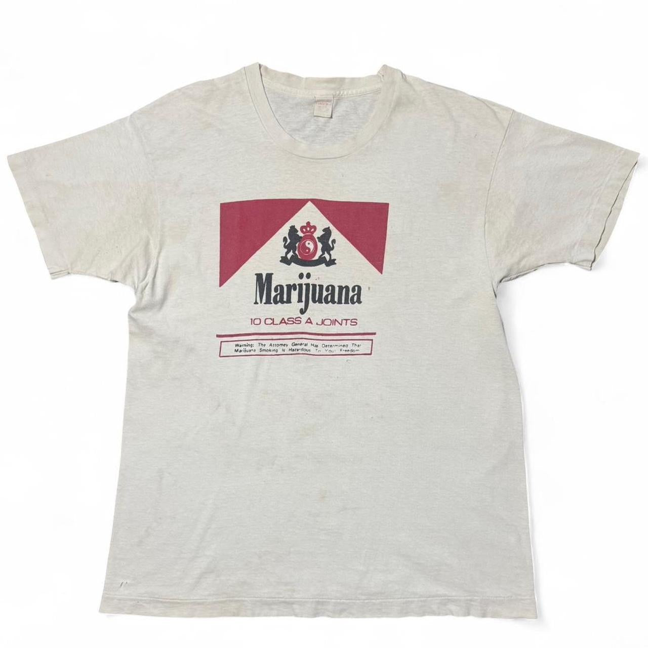 90s Marijuana Marlboro Parody Cigarette Stoner Tee