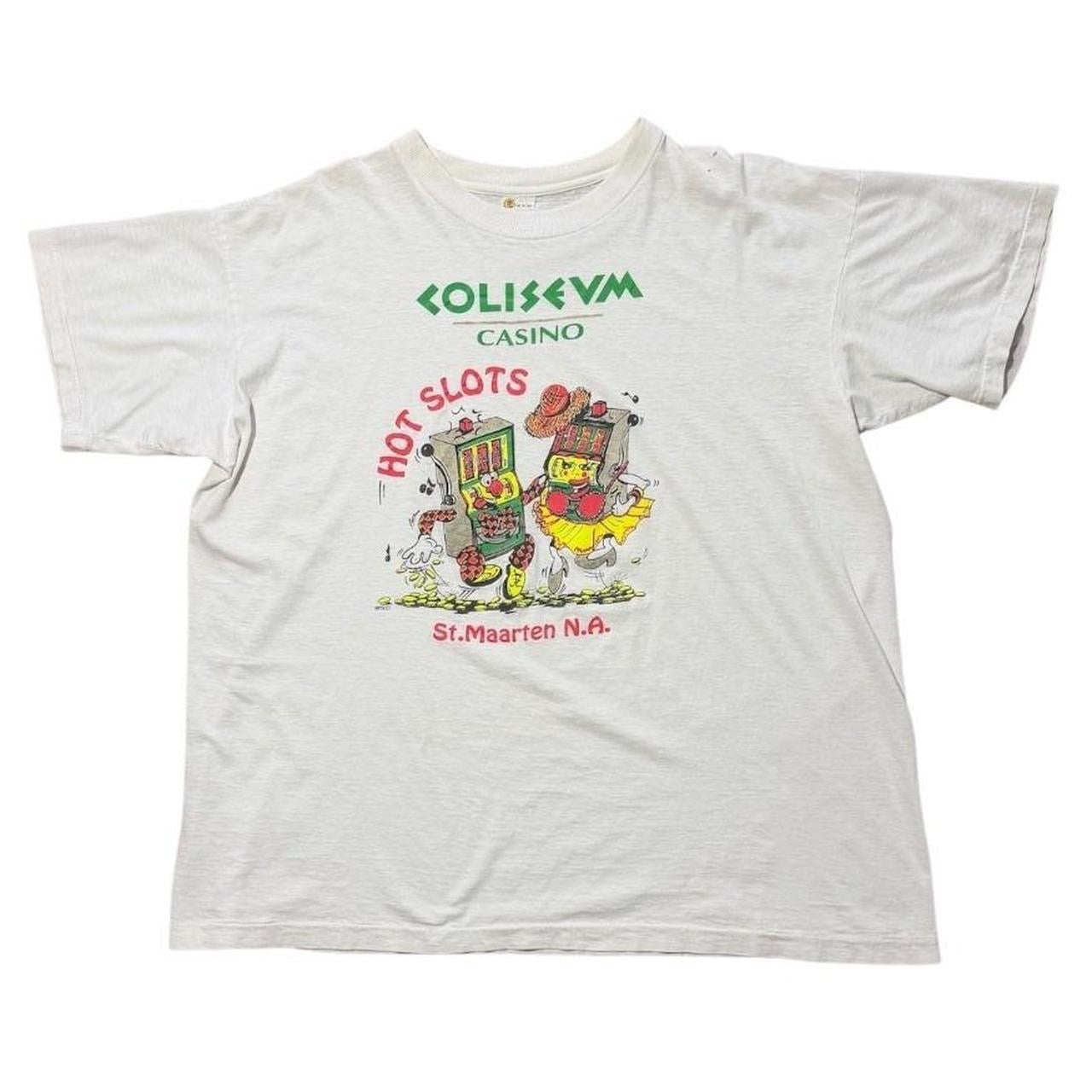 80s Coliseum Casino St Maarten Hot Slots Art Gambling Graphic T-shirt