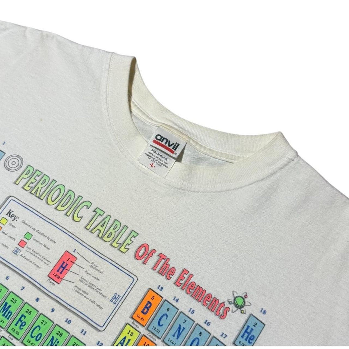 Y2K Periodic Table of Elements Science Chemical Neon Art Graphic T-shirt