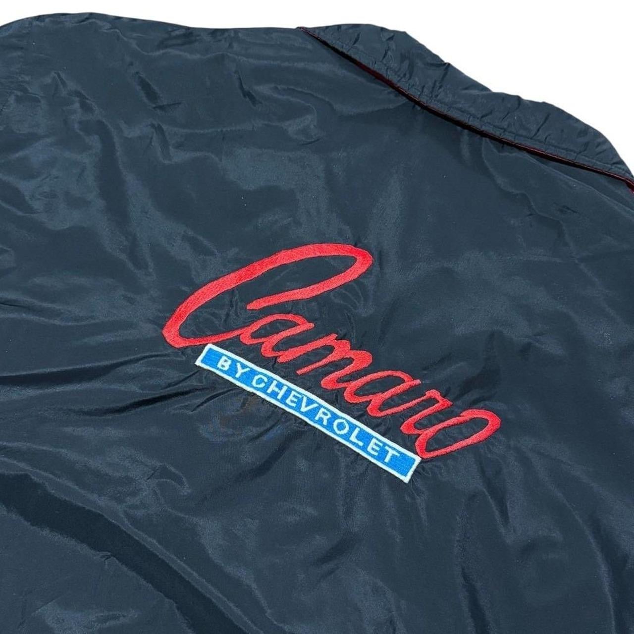 90s Chevrolet Camaro Car Embroidery Zip Windbreaker Racing Sports Jacket