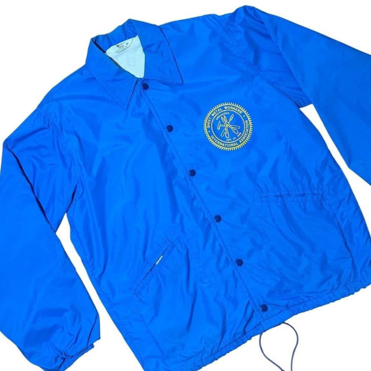 80s Sheet Metal Workers Local Union 268 Coaches Snap Button Nylon Jacket