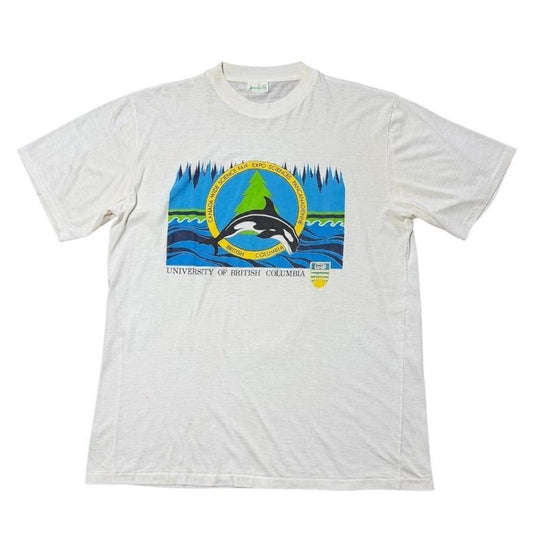 90s University British Columbia UBC Vancouver Science Fair Orca T-Shirt