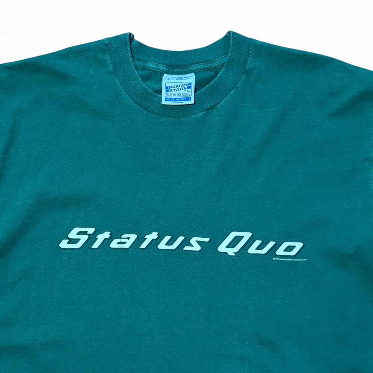 Vintage 1995 Status Quo Rock Band Concert Music Merch Tour T-shirt
