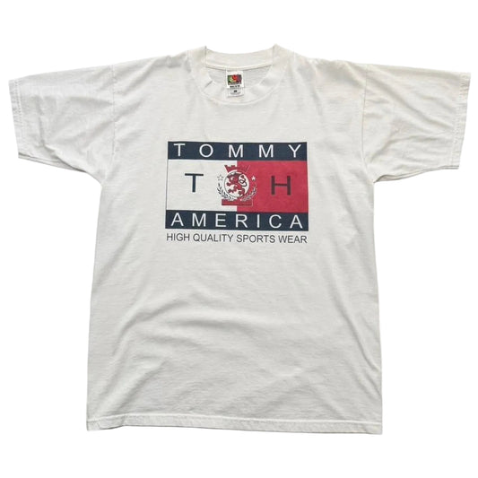 Vintage Y2K Tommy Hilfiger America Fashion Clothing Brand Graphic T-shirt